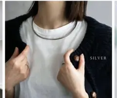 本日限定　ジュエルボックス　チョーカー　ネックカフ　シルバー　金属アレルギー対応