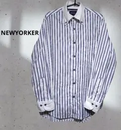 NEWYORKER ニューヨーカー Yシャツ ストライプ LARGEのサムネイル