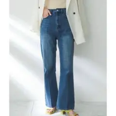 SENSE OF PLACE センスオブプレイス センタープレスフレアデニム