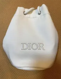 ノベルティ　Dior ホワイト 巾着ポーチ