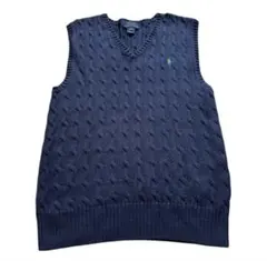 POLO RALPH LAUREN ネイビー Vネック ベスト L
