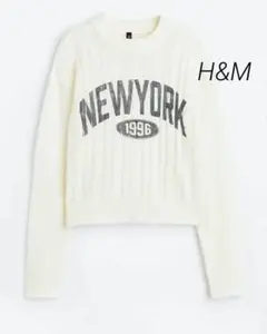 エイチアンドエム　H&M NewYork 1996 ケーブル編みニット セーター