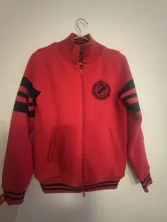 PEARLY GATES 赤 ジップアップ セーター Oサイズ