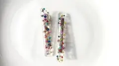 カラフル花柄レジンヘアクリップ2個セット