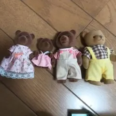 シルバニアファミリー クマの家族 人形本体とテーブルセット