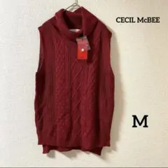 《新品》CECIL McBEE ニットベスト　ボルドー　平成　00s y2k