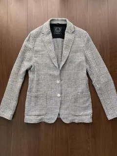 T-JACKET 編み込みデザインテーラードジャケットコットン M