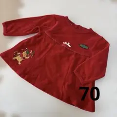 The Disney Store くまのプーさん　刺繍　ベロア　ベビートップス