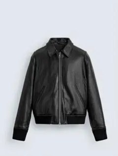 今期　ZARA フェイクレザーパフジャケット　L