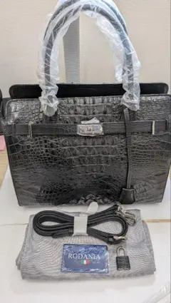 RODANIA クロコダイル風ハンドバッグ