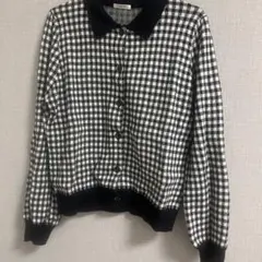 GLACIER ギンガムチェック柄 カーディガン
