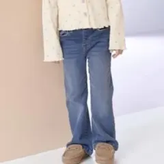 sale980 ⇊ 【130】 リセマイン フレアデニム ブルー プティマイン