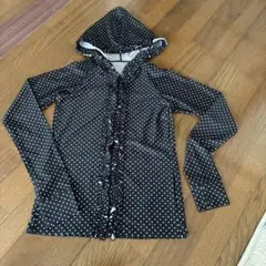 水玉模様 フード付き ラッシュガード