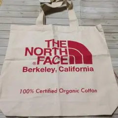 ノースフェイス オーガニックコットントートバッグ赤