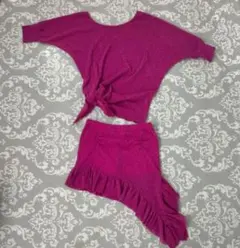 ベリーダンスピンク ラメ入り セットアップ