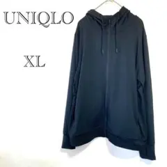 ユニクロ UNIQLO メッシュパーカー XL ブラック エアリズム UVカット