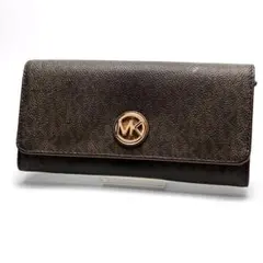 408 MICHAEL KORS ロゴ シグネチャー フラップ ロングウォレットのサムネイル