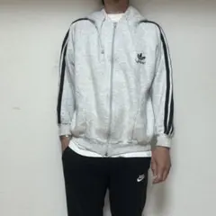 ビンテージ90sカナダ製 アディダス adidas ジップアップ フーディーS
