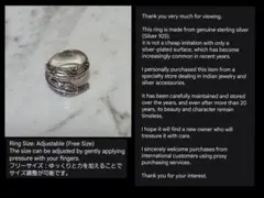 Indian 925 Sterling Silver Ring feather3