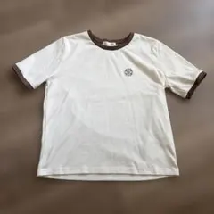 リンガーTシャツ アイボリー×ブラウンのサムネイル