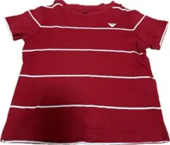 エンポリオアルマーニ キッズArmani 赤 ストライプ Tシャツ 4Aのサムネイル