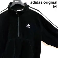 【希少】adidas　ハーフジップ　パーカー　コーデュロイ　ドローコード　XL 2025年最新】adidas ハーフジップ コーデュロイの人気アイテム