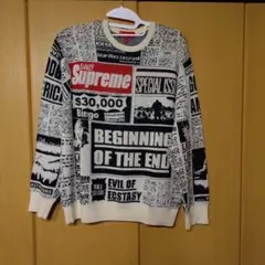 や*や様 Supreme ニット・セーター Mサイズ ニュースペーパープリントのサムネイル