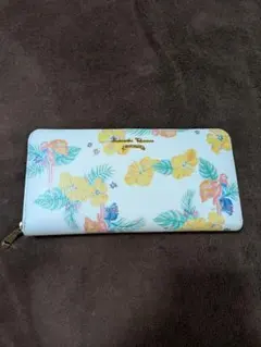 サマンサタバサ　花柄 ホワイト 長財布