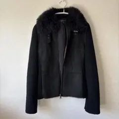 EPOCA エポカ　ブラック　スエード　ファー　ジャケット サイズ40