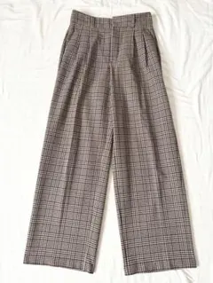 GUジーユー チェック柄カジュアルパンツ