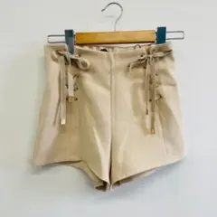 【DaTuRa/ダチュラ】ベージュ レースアップ ショートパンツ フリーサイズ