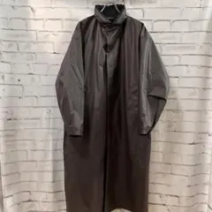 【美品】UNIQLO U コーティングロングコート XXL ブラウン系