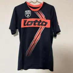 LOTTO 半袖プラクティスシャツ ブラック オレンジ
