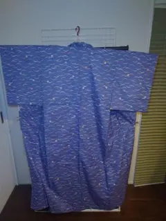 美品　洗える着物　小紋　袷のサムネイル