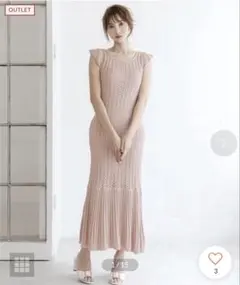【未使用タグ付き】JULIA BOUTIQUE クロシェ編みニットワンピースのサムネイル