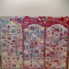 海外正規品 サンリオ ハローキティ ぷっくりシール3枚セット④
