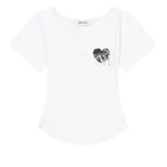 MUCENT*ベイントハートカモVネック半袖Tシャツ