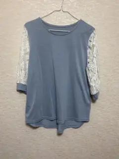 カットソー/Tシャツ　七分袖　袖レース