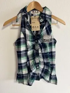 d.i.a. 背中開き　ノースリーブ編み上げチェックシャツ　タンクトップ　キャミのサムネイル