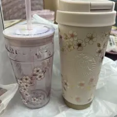 Starbucks 桜の花柄タンブラー Sakura2026 2set