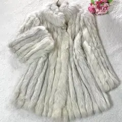 セーブル フォックスファー 本毛皮 コート リアルファー サイズ9号