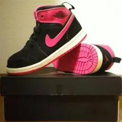 JORDAN 1 MID BT黒ピンクNIKE AIRナイキ ジョーダン16cm