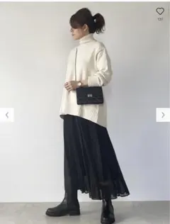 【美品】UNIQLO ユニクロC ロングプリーツスカート ブラック Sサイズ