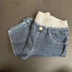 ダークブルーデニムパンツ 150cm ウエストゴム