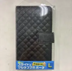 90907 スライド式マルチスマホポーチ Lサイズ ブラック