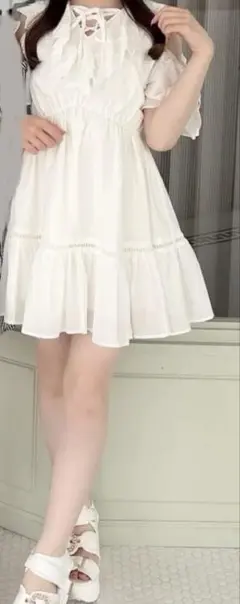平成LIZ LISA フリル シフォン オフショルワンピース 姫ギャル ホビ垢