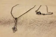 【送料込み⁄匿名配送】 シルバー調クロスペンダントネックレス