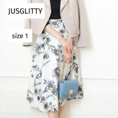 JUSGLITTY ジャスグリッティー フラワープリントスカート S 1サイズのサムネイル