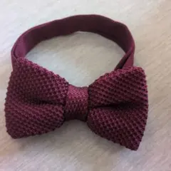 バーガンディ 蝶ネクタイ 調整可能