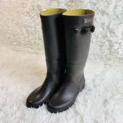 AIGLE エーグル レインブーツ 美品 長靴 サイズ35 ブラウン ベルト